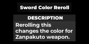 Sword Color Reroll - Type Soul RBL