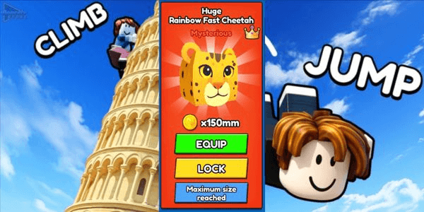 Gambar Product CLIMB AND JUMP TOWER | HUGE RAINBOW MYSTERIOUS OP PET END GAME EGG (LAST WORLD)