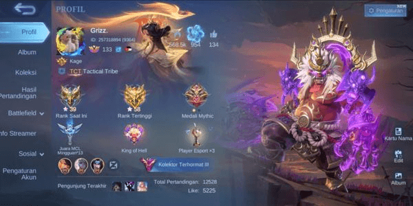 Gambar Product Akun Sultan Murah Legend Franco Nana Mistbinder