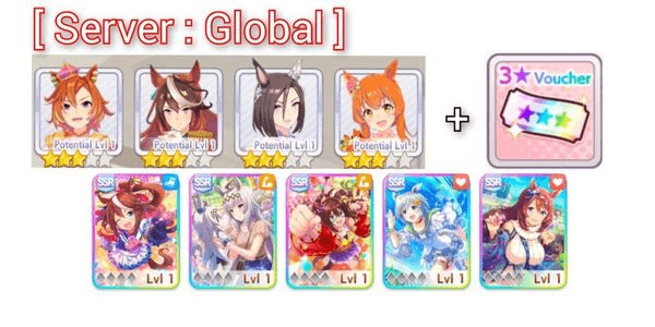 Gambar Product (Starter) 4 SSR Characters + 5 SSR Support: Super Creek + 4 Other SSR