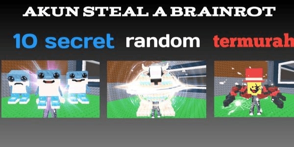 Gambar Product akun steal a brainrot secret full base