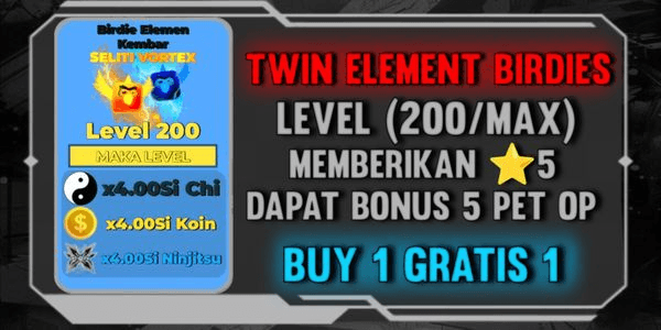 Gambar Product Ninja Legends - Twin Element Birdies Level MAX