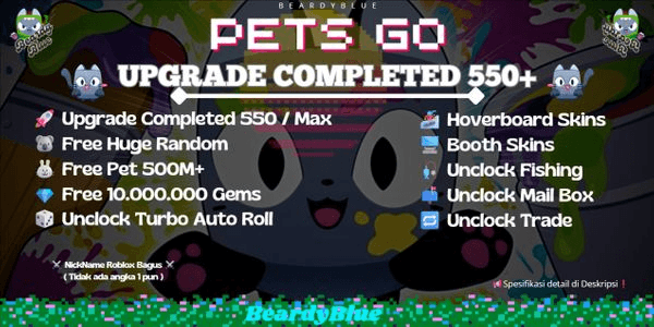 Gambar Product Account Pets Go | Upgrade Completed 550+ | Unlocked Trade & Booth | Instant Delivery