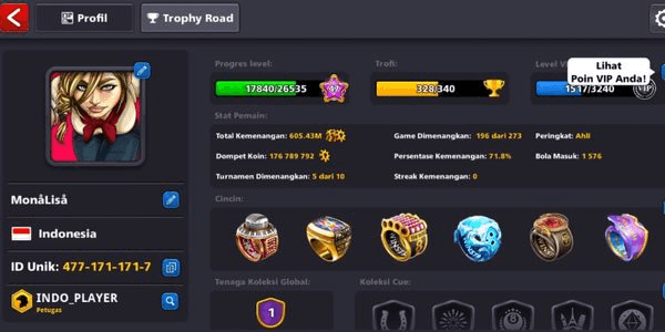 Gambar Product #2 Beautiful ID Account 477-171-171-7 Coins 176M + Cash 365