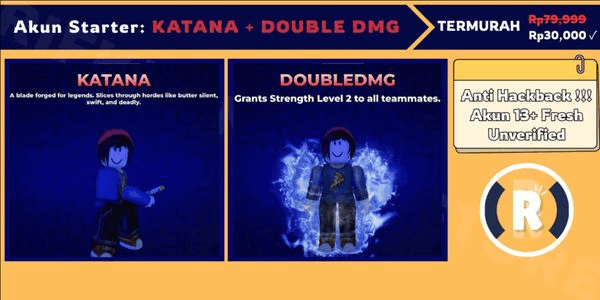 Gambar Product Katana + DoubleDamage | Starter Account | Starter Account