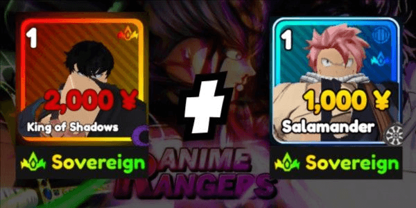 Gambar Product Akun Starter Anime Rangers X - Sovereign Sung Jinwoo + Sovereign Natsu