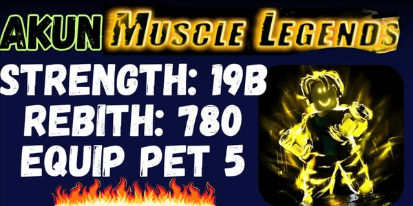 Gambar Product MUSCLE LEGEND GG ACCOUNT CAN BE USED FOR PET GLITH | REBIRTH 780 + BONUS PET & AURA