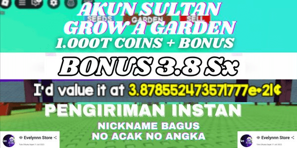 Gambar Product Account Grow A Garden 1000T COIN! Automatic Delivery!