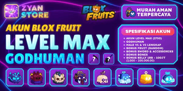 Gambar Product Blox Fruit Account LEVEL MAX [GODHUMAN]