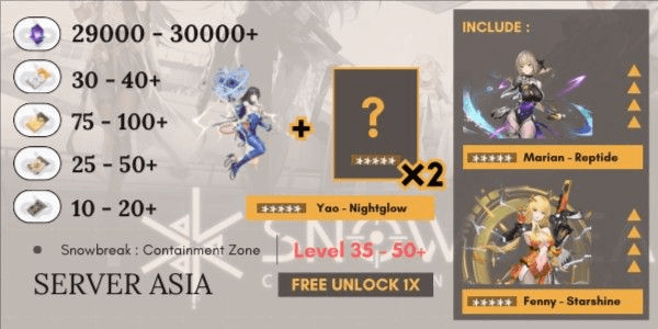 Gambar Product Akun Reroll Snowbreak Containment Zone - 1