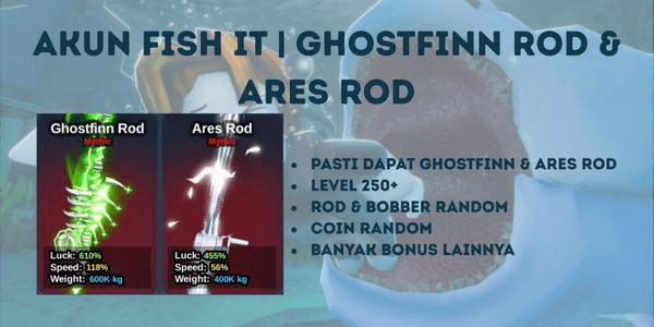 Gambar Product Akun Fish it | Ghostfinn & Ares Rod