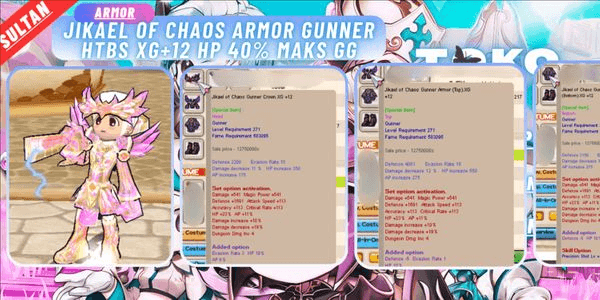Gambar Product (Sultan!) Jikael of Chaos Armor Gunner HTBS XG+12 Hp 40% MAX GG