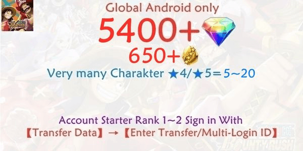 Gambar Product OPBR ONE PIECE Bounty Rush-8 account