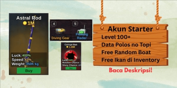 Gambar Product Akun Starter | Fish it!