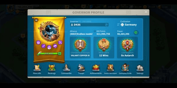 Gambar Product iOS/Android/PC T5 Sultan accounts can migrate, buy and sell Rise of Kingdoms accounts
