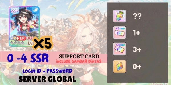 Gambar Product Akun Reroll Uma Musume Pretty Derby [Global] - 1
