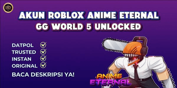Gambar Product Akun RBL Anime Eternal ( GG STARTUP WORLD 5 UNLOCKED )