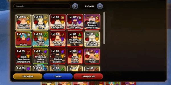 Akun/Account Anime Last Stand end game (30 glitches)