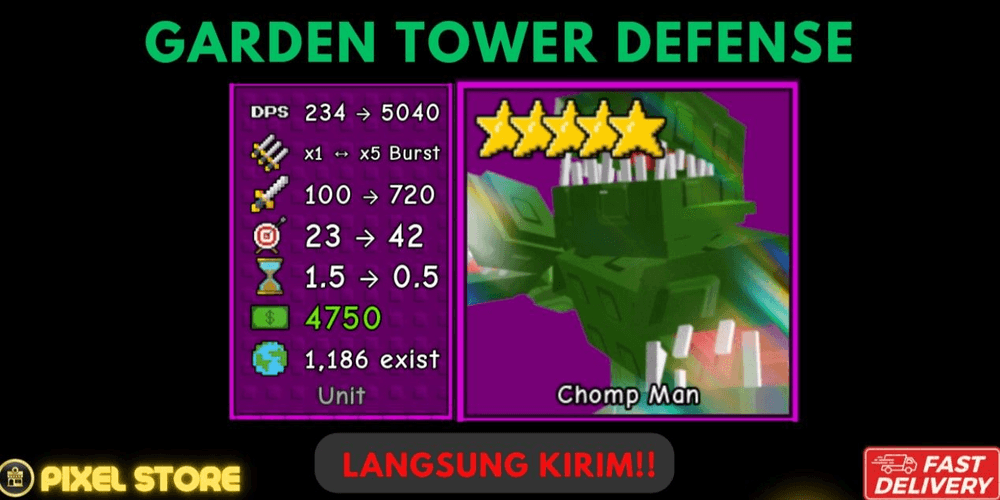 Buy Unit Chomp Man (5 Star) Godly Unit Garden Tower Defense 3824038 ...