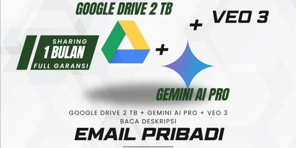 Gambar Product GOOGLE DRIVE 2TB + GEMINI PRO 1 MONTH SHARING
