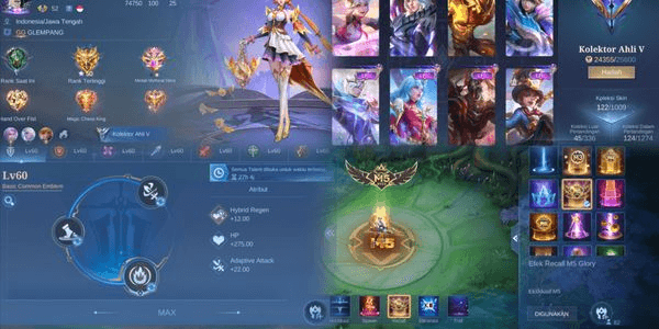 Akun ML GG Skin 122 Hero 82 EmblemAllmax. EpicSkin 15 Ling Kimmy Esme Gusion Dll. Starlight Zhuxin Colec Nata. Safe Account