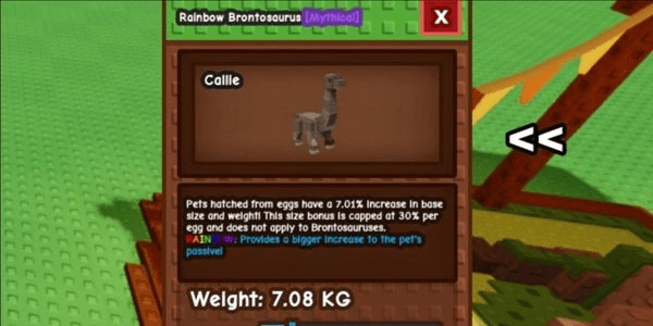 Gambar Product Rainbow Brontosaurus - Grow A Garden - RBL