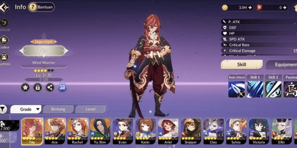 Gambar Product Theo, Rachel, Ace, Random B5 Starter Account [Global Server]