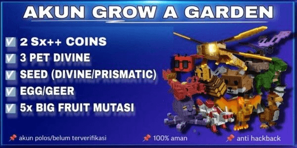 Gambar Product BEGINNER ACCOUNT | GROW A GARDEN