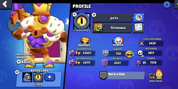 Gambar Product STRONG ACCOUNT 53K TROPHY |85 BRAWLERS|17 SUPERPOWER |10 HYPERCHARGED |7 MAX BRAWLERS |TOTAL SKIN 129