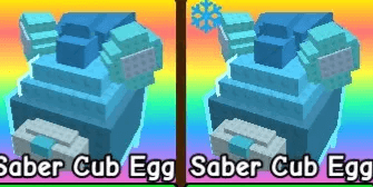 Saber Cub Egg (Snow Mutation) + BONUS