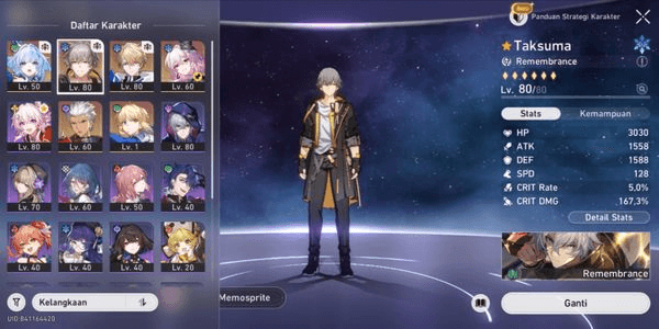 Gambar Product ASIA ACCOUNT (Cerydra, Evernight, and saber) TL 62