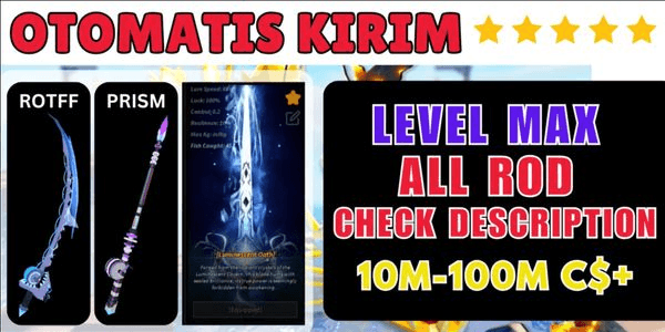 Gambar Product Account Fisch DEWA MAX level + ROD OP