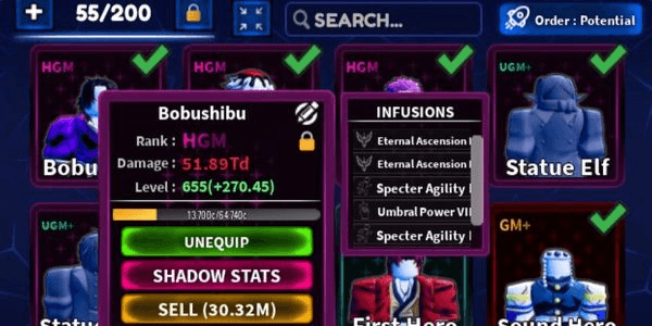Gambar Product ACCOUNT RANK R 484| 3 HGM Shadow| Many Gamepasses