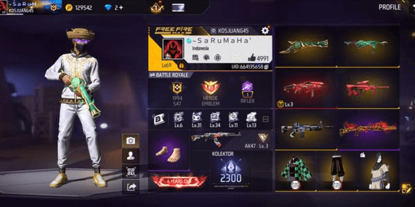 Gambar Product Free Fire Account - 2019 Account