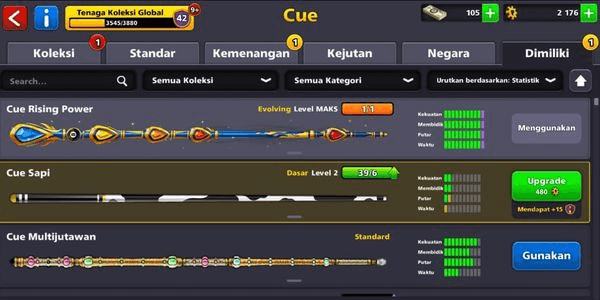 Gambar Product #17 Account 1 Cue Max + Level 97 + 11 Golden Shot + CCP42