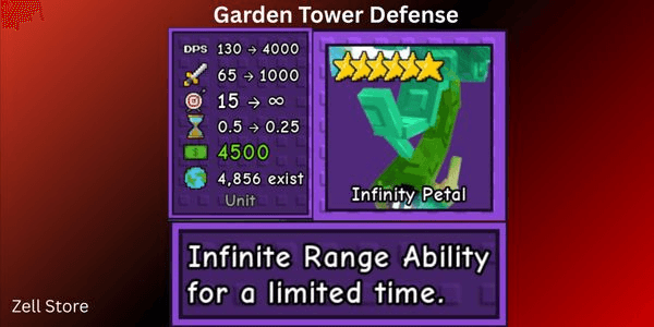 Gambar Product Garden Tower Defense | Infinity Petal (6 Stars) Exclusive Units