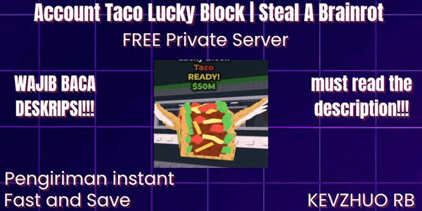 Gambar Product ACCOUNT TACO LB | STEAL A BRAINROT