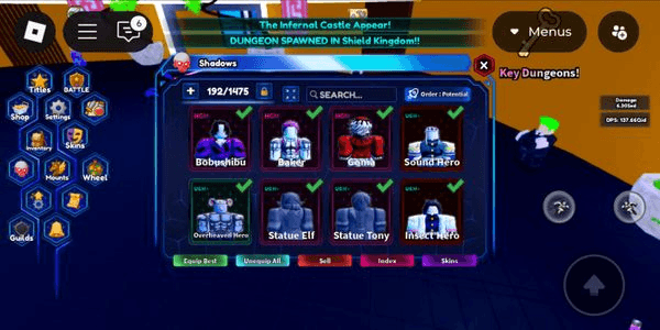 Gambar Product Akun End game | Arise Crossover, fish it, bf, gag dll