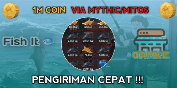 Gambar Product 1M COIN Via Mythic - Fish it