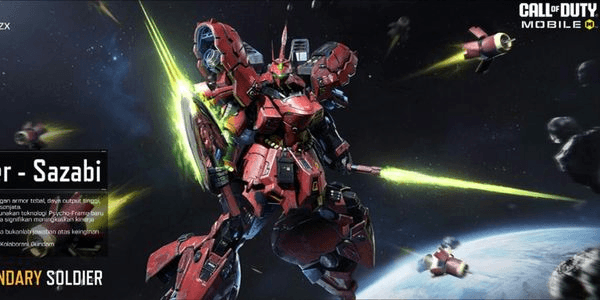 Gambar Product Call of Duty Mobile account plain Character legend Gundam Sazabi