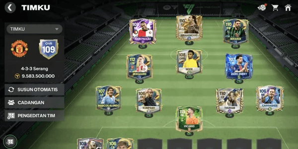 AKUN FC MOBILE OVR 109 CONTAINS IBRAHIMOVIC 110, ØDEGAARD 112, BERARDI 110, VICARIO 113, SQUAD GG! #7