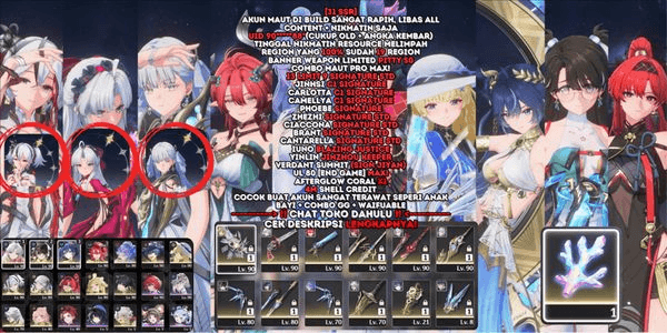 Gambar Product [31 SSR][13 LIMIT 10 SIGNATURE STD][PITTY 50][CARLOTTA C1,JINHSI C1,CAMELLYA C1 SIGN]+PHOEBE SIGN+[ZHZHI,CIACONA,CNTRELA,BRNT,YNLN,IUNO SIGN STD][SEA]
