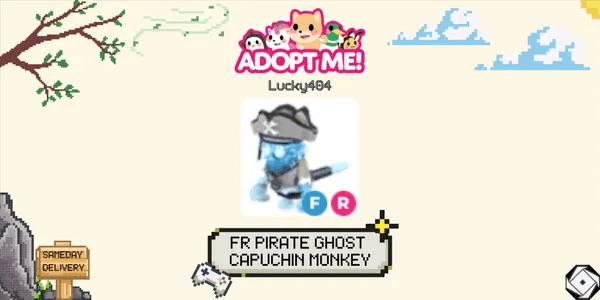 Pirate Ghost Capuchin Monkey (Pet)