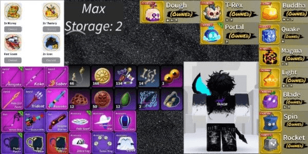 Gambar Product Account Lv 2018 | 10 Permanent | 4 Gamepass | V3 Race Shark Human | 2 Storage Fruit | Cool Avatar | See Image and Description for More Details