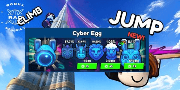 Gambar Product 10x Cyber Egg - Climb And Jump Tower