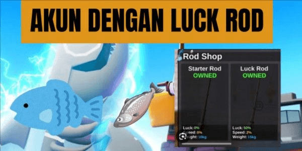 Gambar Product Akun Luck rod Fish it! great beginner beginner