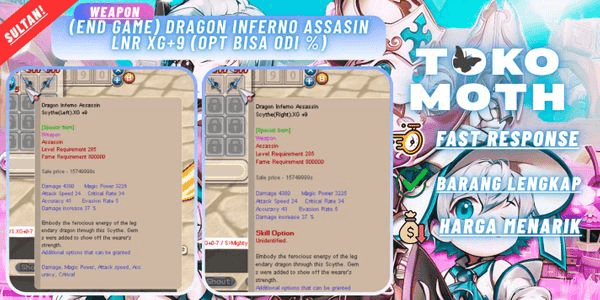 Gambar Product (END GAME) DRAGON INFERNO ASSASIN LnR XG+9 (opt can odi %)