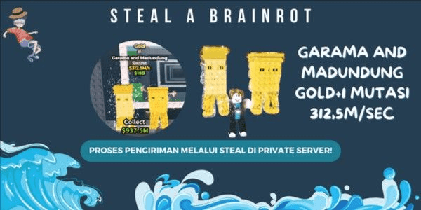 Gambar Product GARAMA AND MADUNDUNG 312,M/SEC GOLD+MUTATION (SECRET) - STEAL A BRAINROT