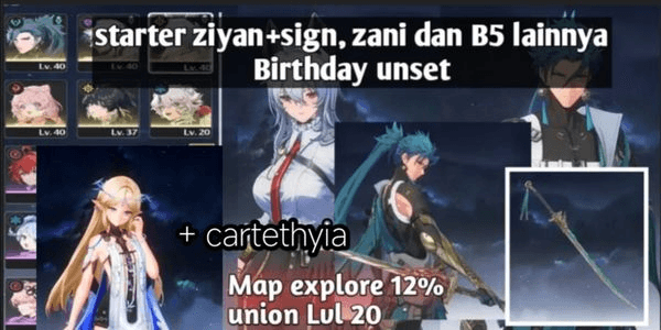 Gambar Product Wuthering Waves Starter Account character B5 SEA server (google login)