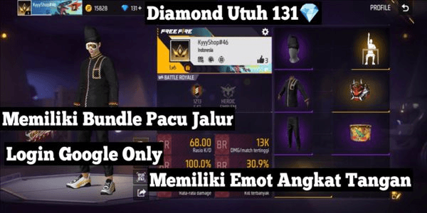 Gambar Product Newbie Level 20 Safe & Trusted 100% Free Fire Account